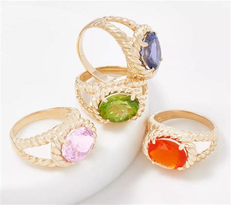 east west gemstone rings.